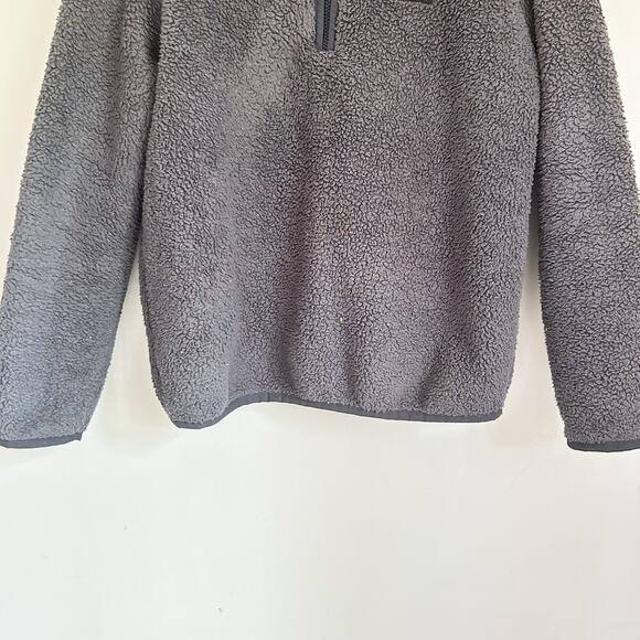 Patagonia Sherpa Quarter Zip Pullover Sweatshirt Size M Gray - Picture 3 of 6